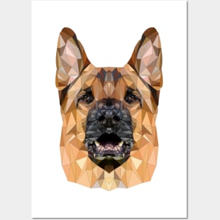 Low Poly Dog German Shepherd Pet German Style Posters and Art